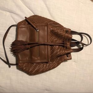 Leather backpack purse